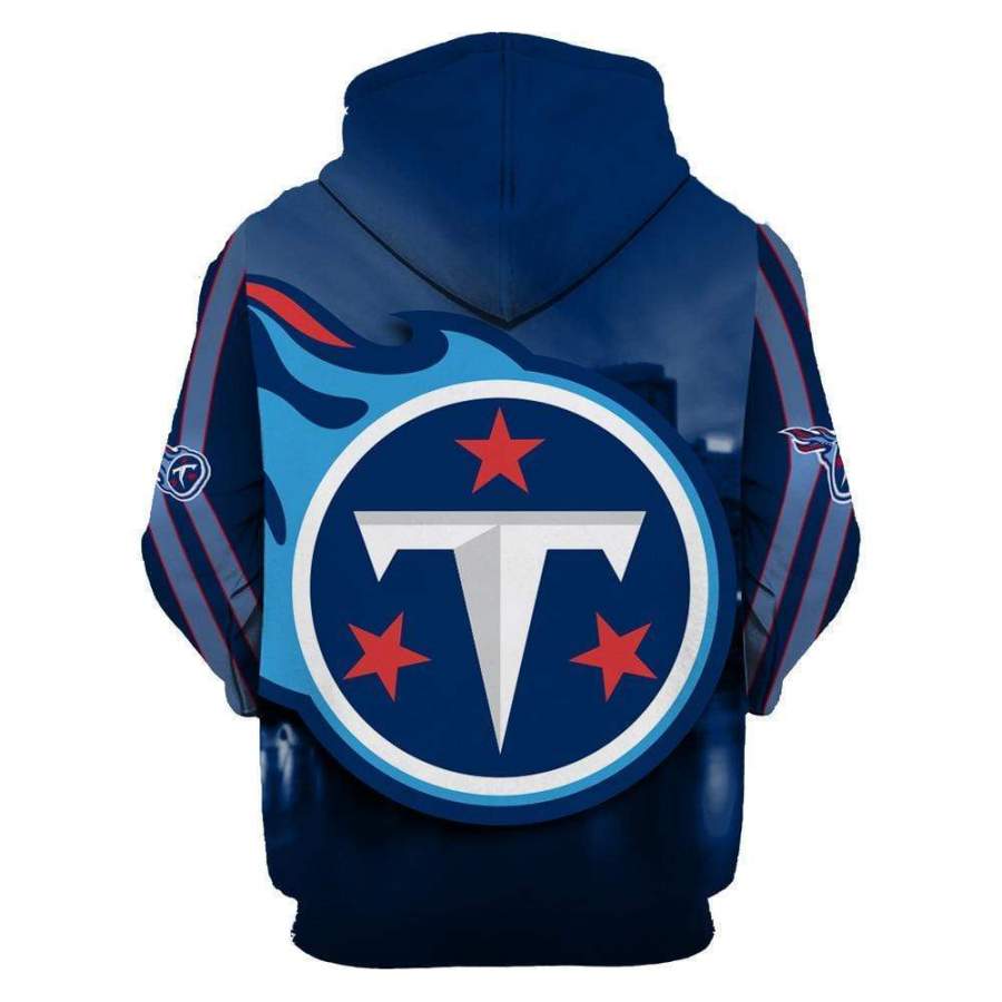 Tennessee Titans Printed Hooded Pocket Pullover Sweater 283 style