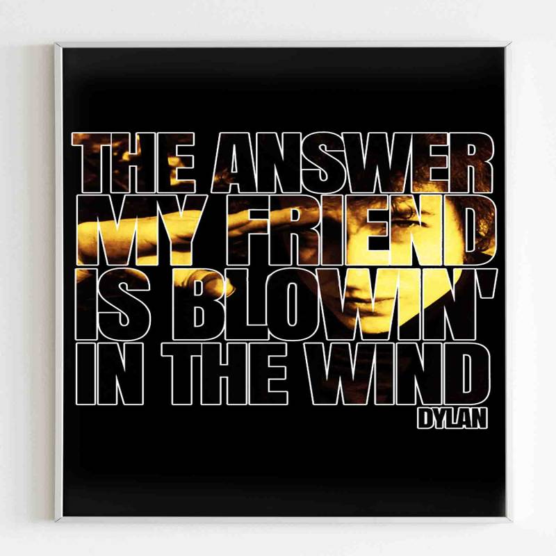 Bob Dylan Blowin In The Wind Poster - Poster Art Design