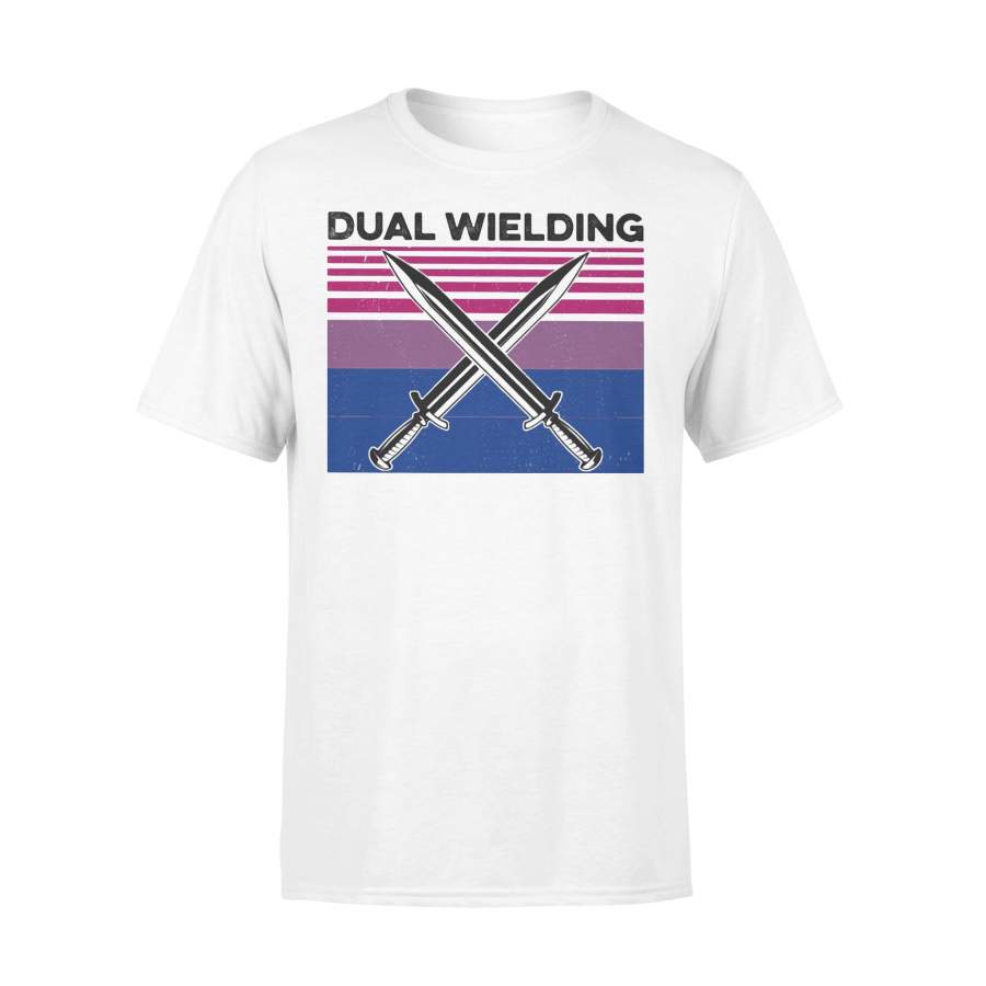 Sword Dual Wielding Vintage Retro T-shirt