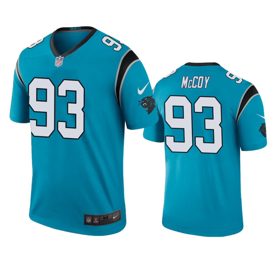 Carolina Panthers Gerald Mccoy Blue Color Rush Legend Jersey – Mens