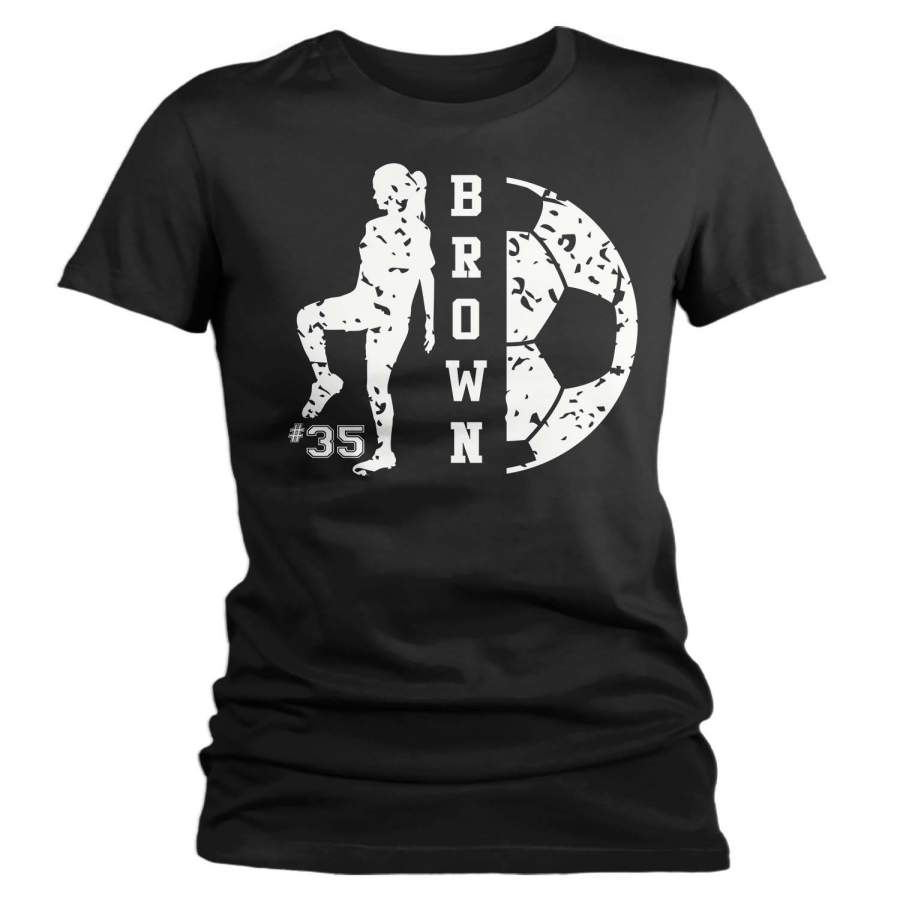Personalized Soccer T Shirt Custom Soccer Shirts Soccer Mom T Shirt Personalized Shirts Girl Mom