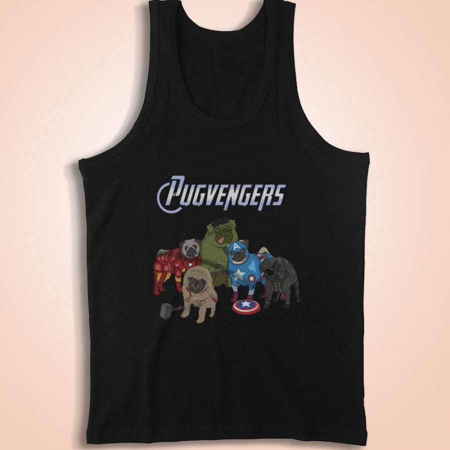 Pugvenger Superhero Animals Men’S Tank Top