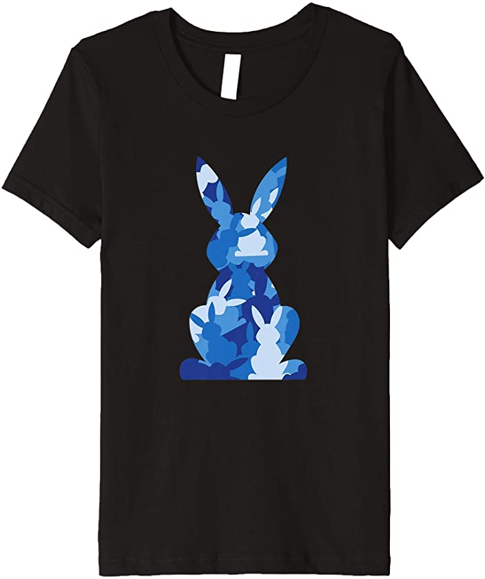 Kids All types of blue camo Easter bunny Premium T-Shirt