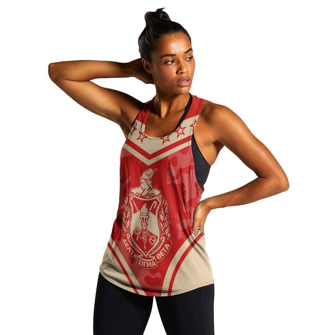 Sorority Tank Top – Delta Sigma Theta Camouflage Women’S Racerback Tank