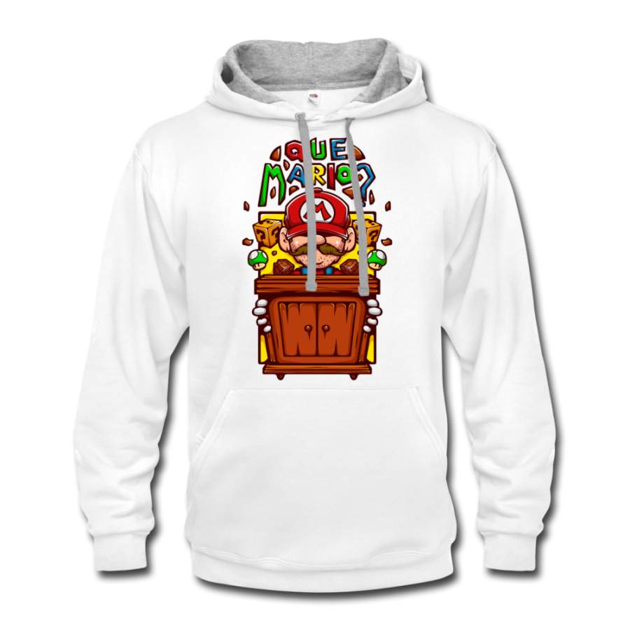 Super Mario Bros Que Mario 1 Contrast Hoodie