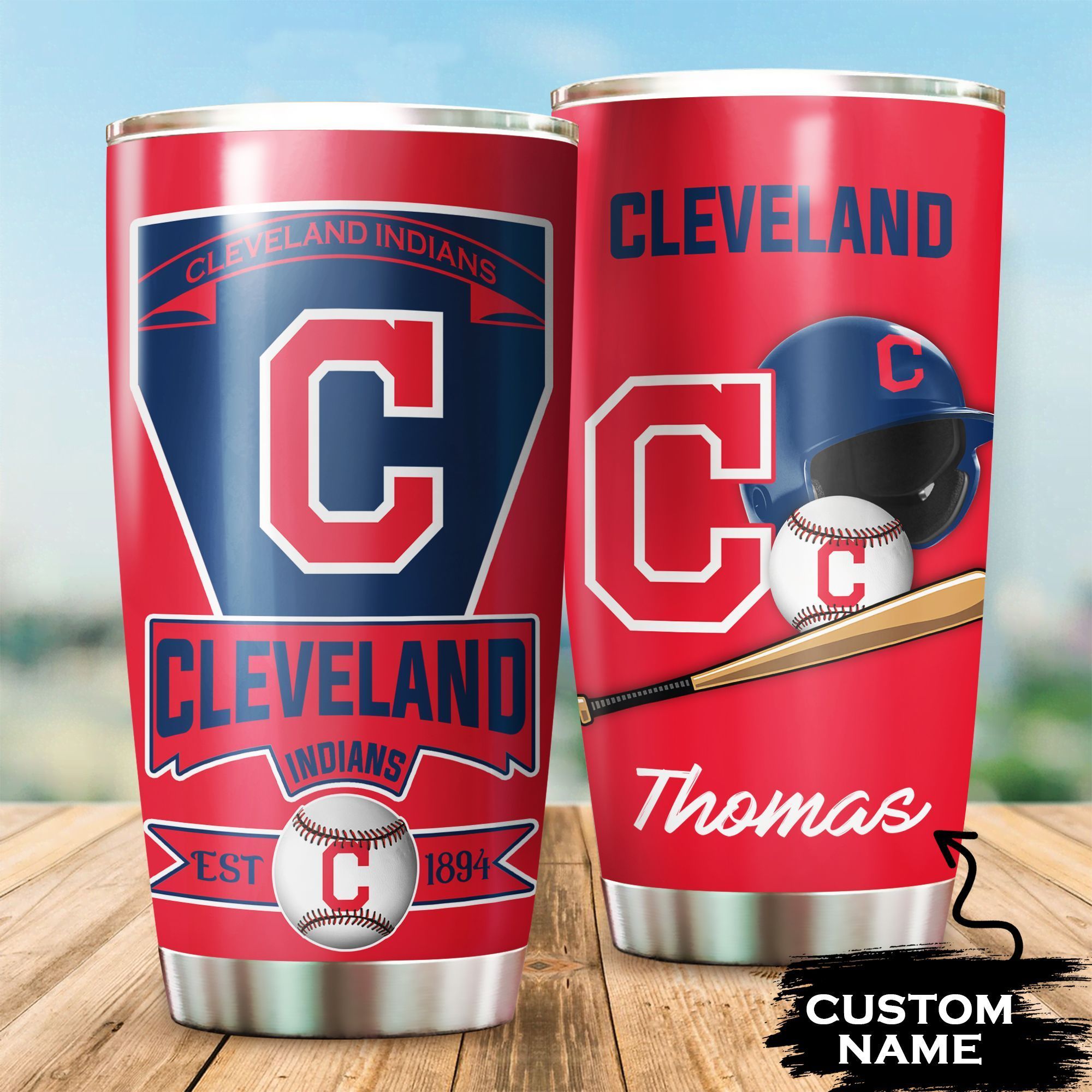 Cleveland Indians Custom Tumbler 127 L1BTH0196