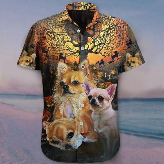 Chihuahua Halloween Aloha Hawaii Shirts Unisex Ha8201