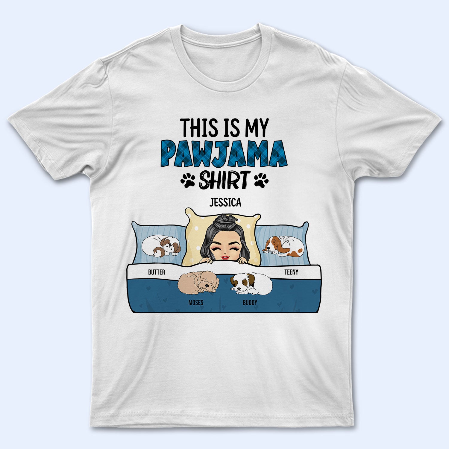 This Is My Pawjama Shirt – Gift For Dog Lovers, Dog Moms, Dog Dads – Personalized T Shirt