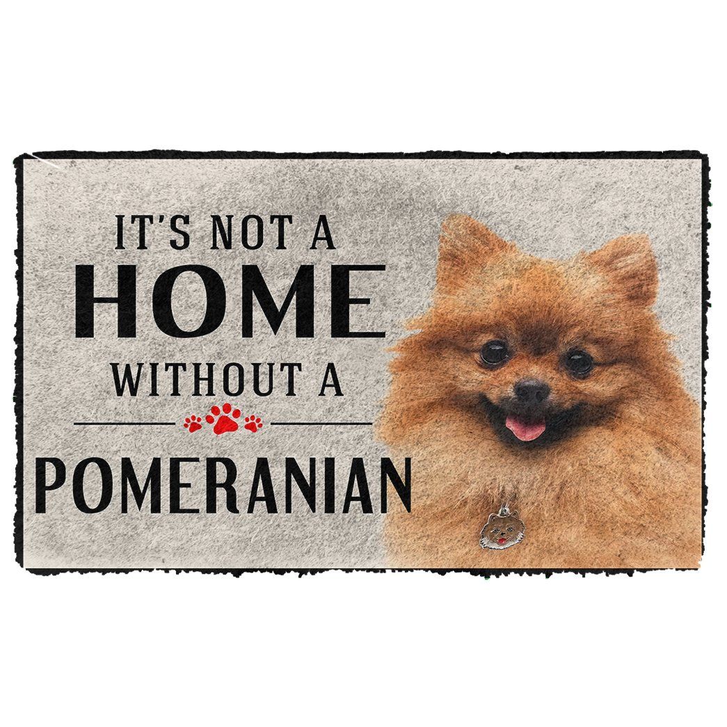 3D Its Not A Home Without A Pomeranian Custom Doormat