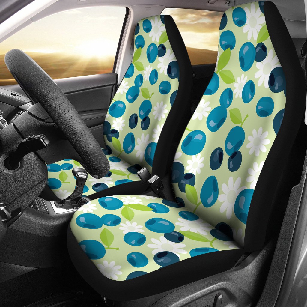 Blueberry Flower Pattern  Universal Fit Car Seat Covers