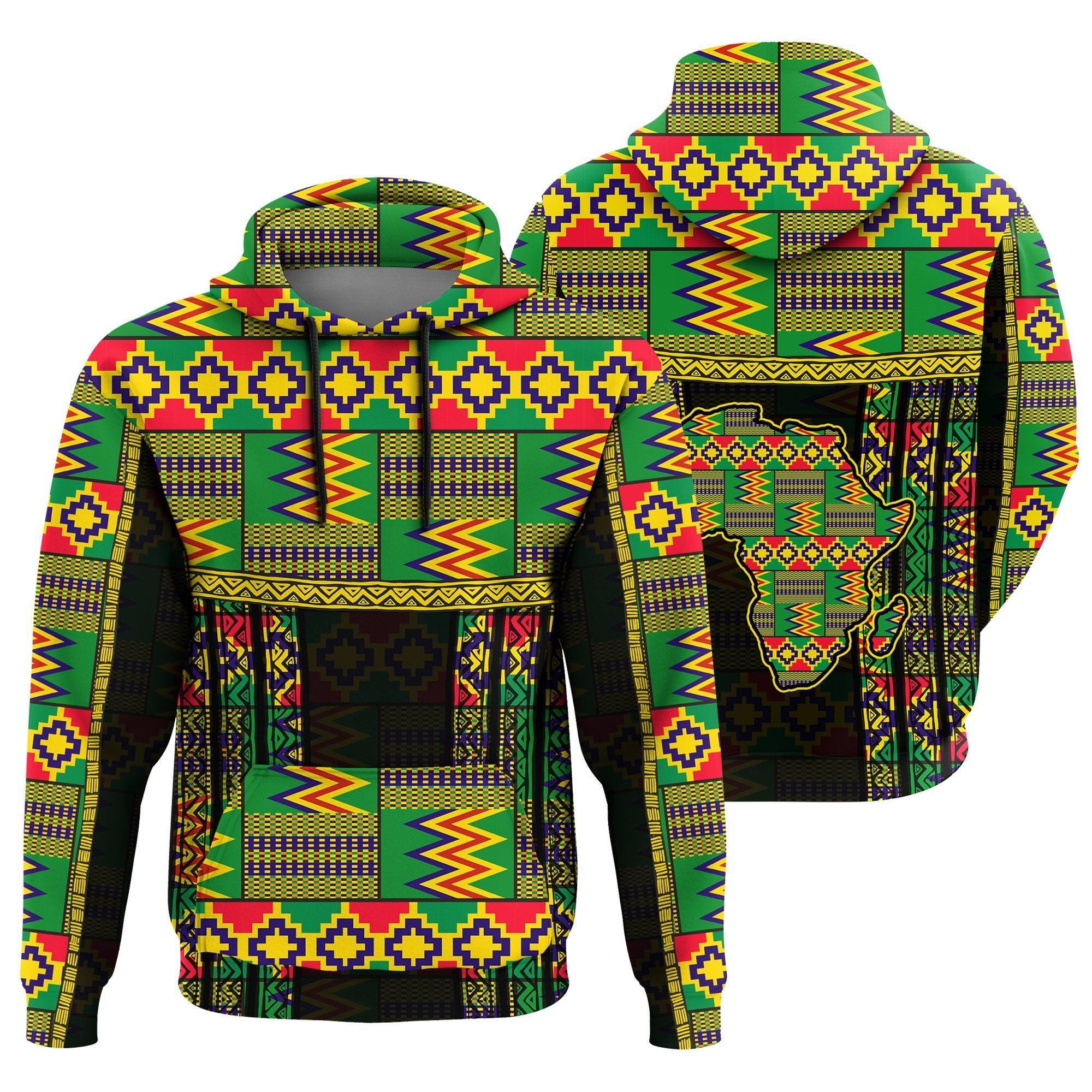 Greek Life Hoodie – Reggae Golden Kente Pullover