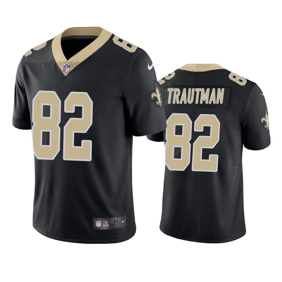 New Orleans Saints Adam Trautman Black Vapor Limited 3D Jersey