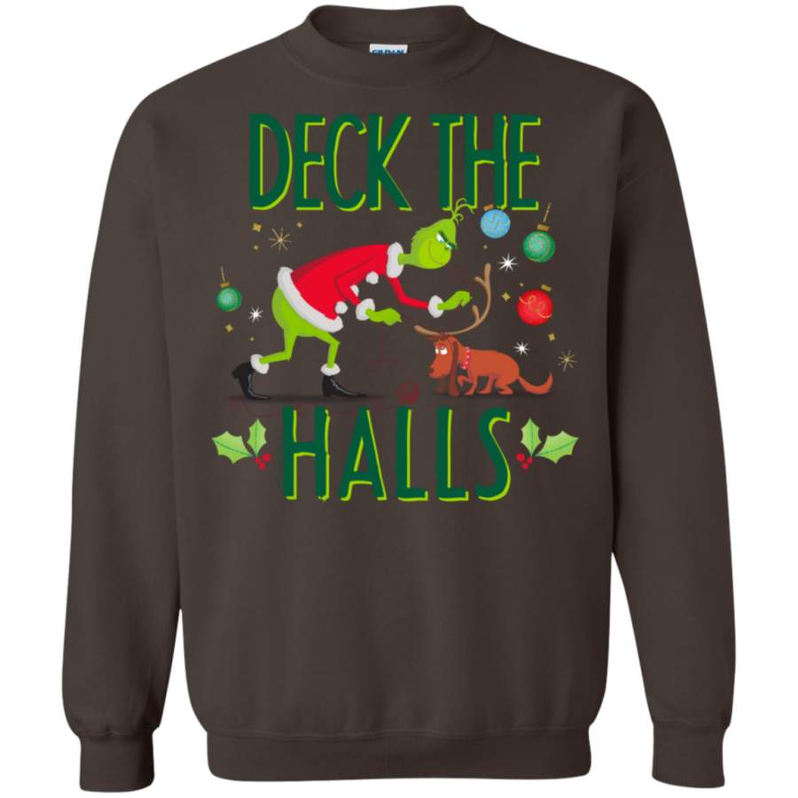 AGR Dr Seuss The Grinch Deck the Halls Sweatshirt - ReadingLLC