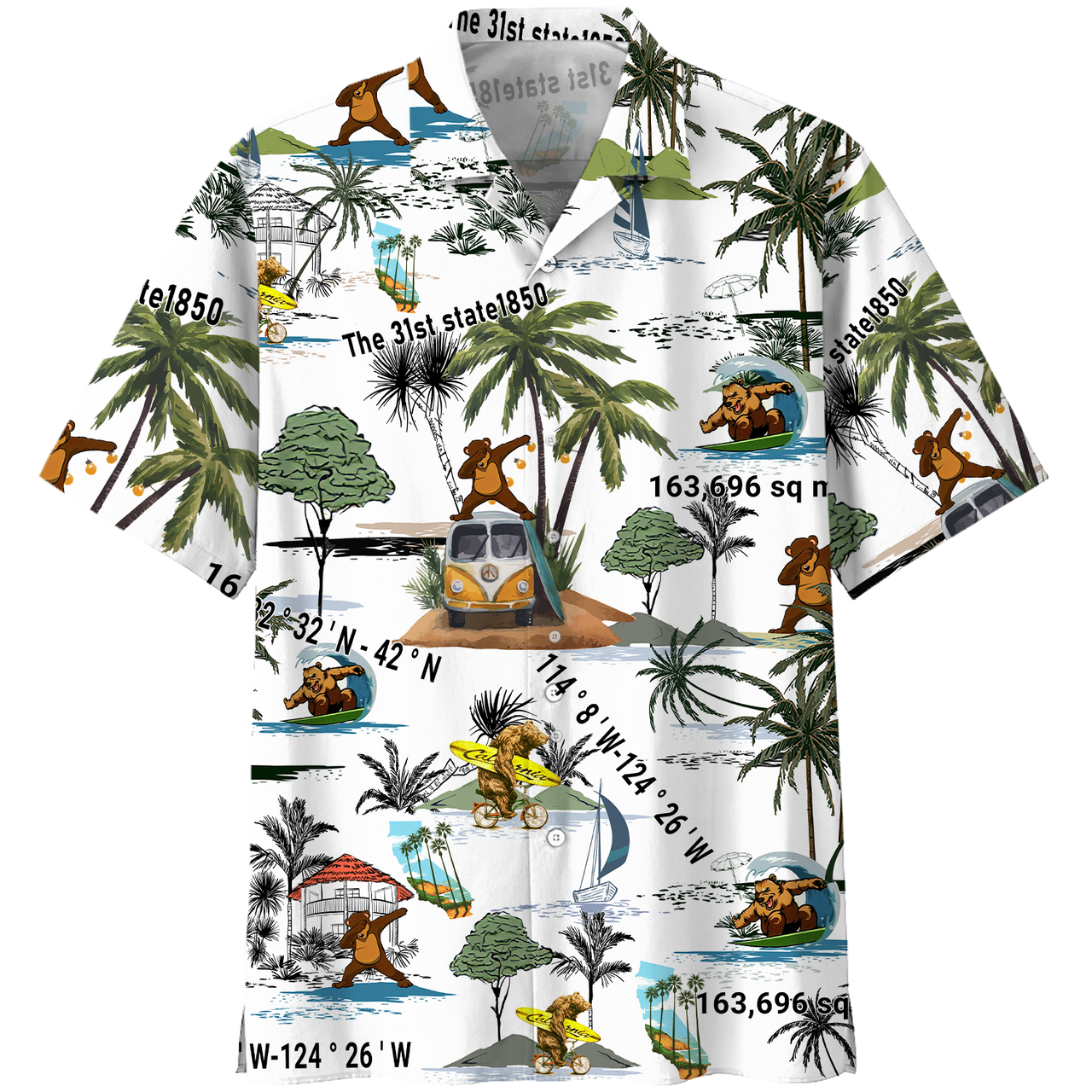 California Aloha Hawaii Shirts For Men Women Ha66410