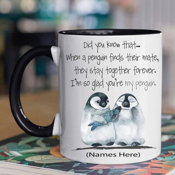 Personalized You Are My Penguin Couple Mug – Gst