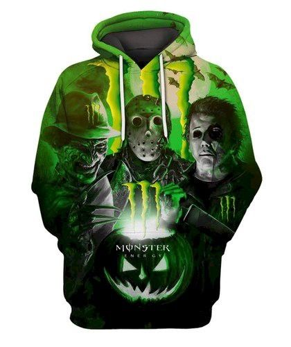 Monster Energy Horror Killer Movies 3D Full Printing Hoodie Shirt