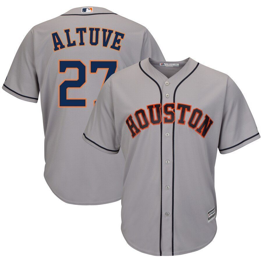 Jose Altuve Houston Astros Majestic Road Official Cool Base Player Jersey Gray 2019