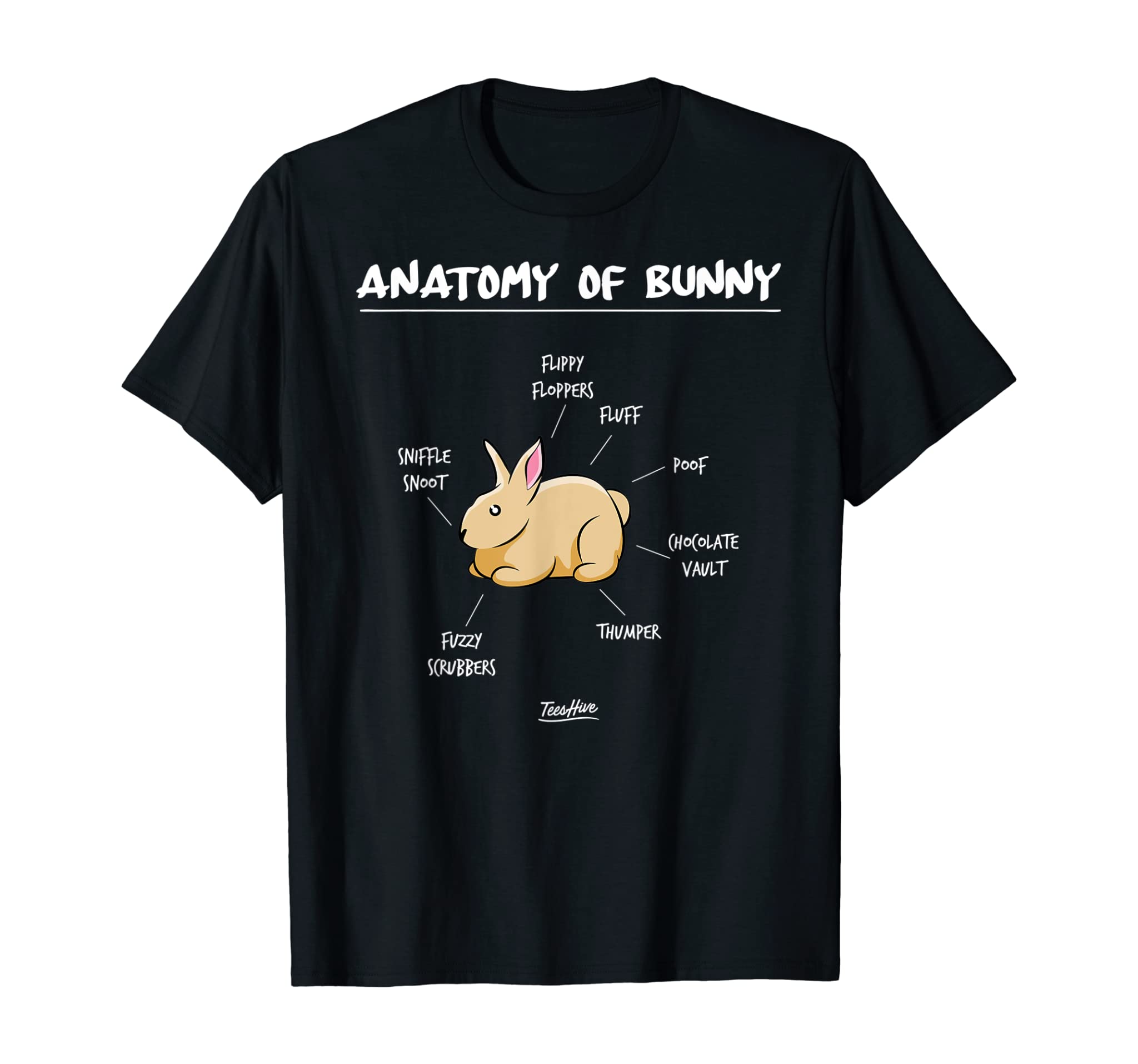 Bunny Anatomy Rabbit Lover Bunny Mom Funny Bunny Lover T-Shirt