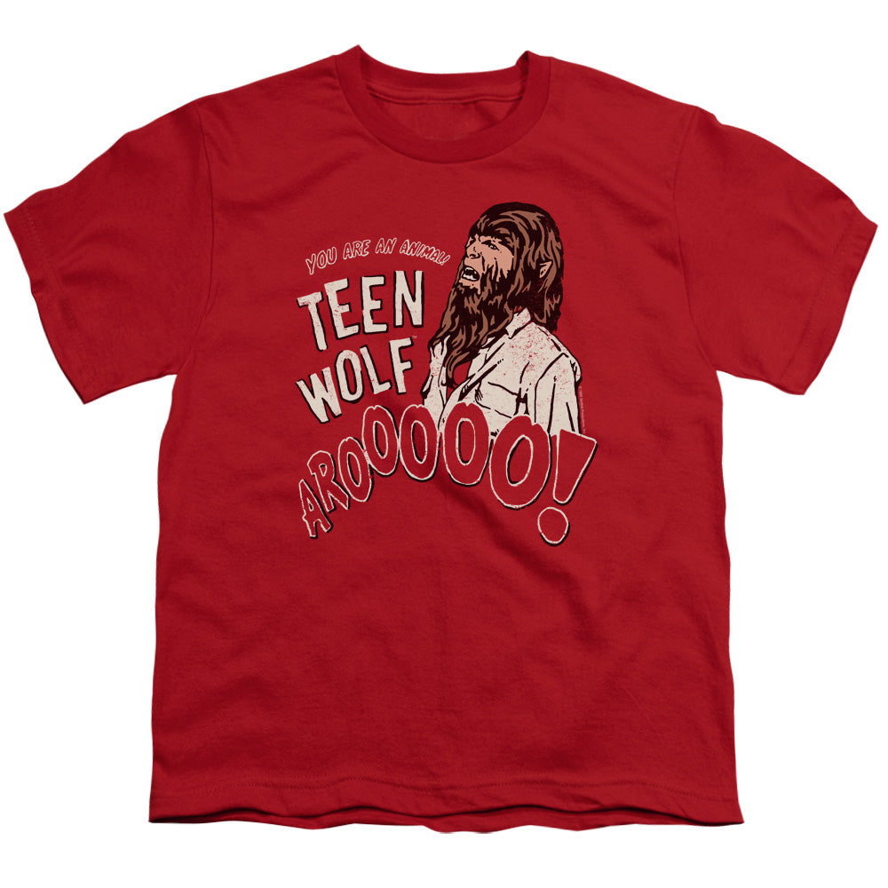 Teen Wolf Animal Kids Youth T Shirt Red