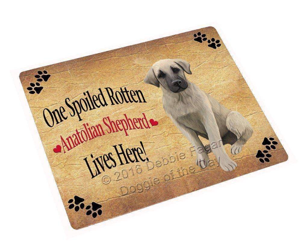 Anatolian Shepherd Puppy Spoiled Rotten Dog Art Portrait Print Woven Throw Sherpa Plush Fleece Blanket