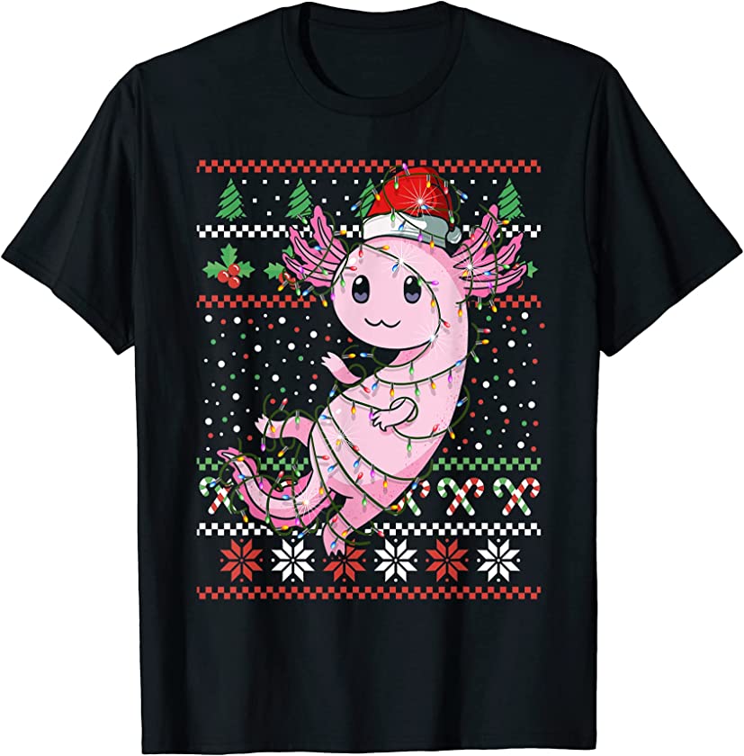 Ugly Christmas Axolotl Xmas PJ Family Christmas Pajama T-Shirt