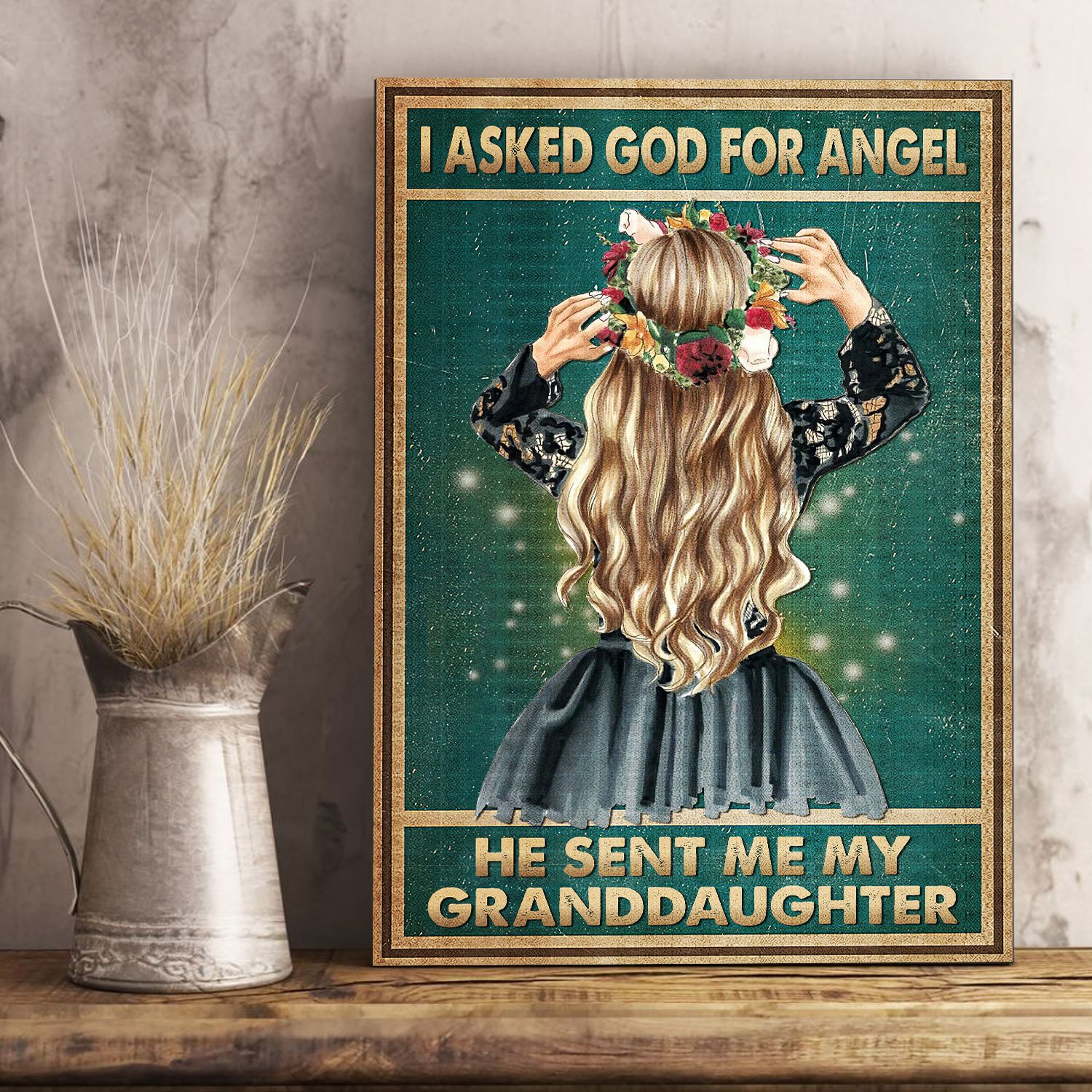 Awesome Family Gift For Granddaughter - I Asked God For Angel He Sent ...