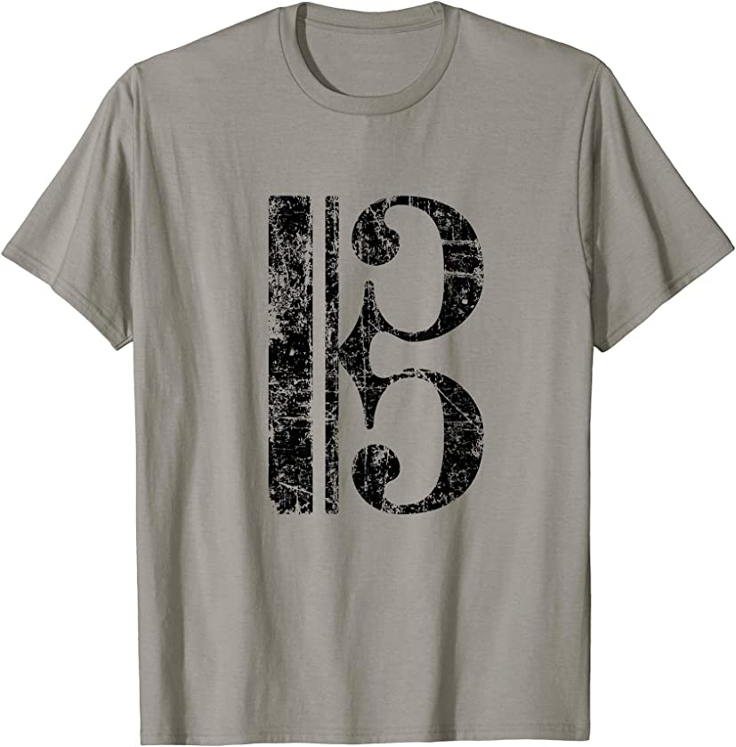 C-Clef (Vintage Black) Musicians Viola Cello T-Shirt