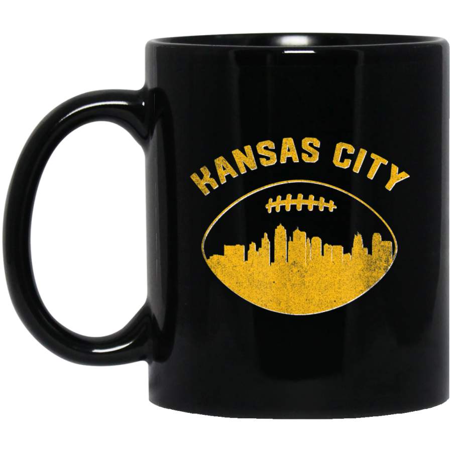 Cool Kansas City Football City Skyline KC Mug