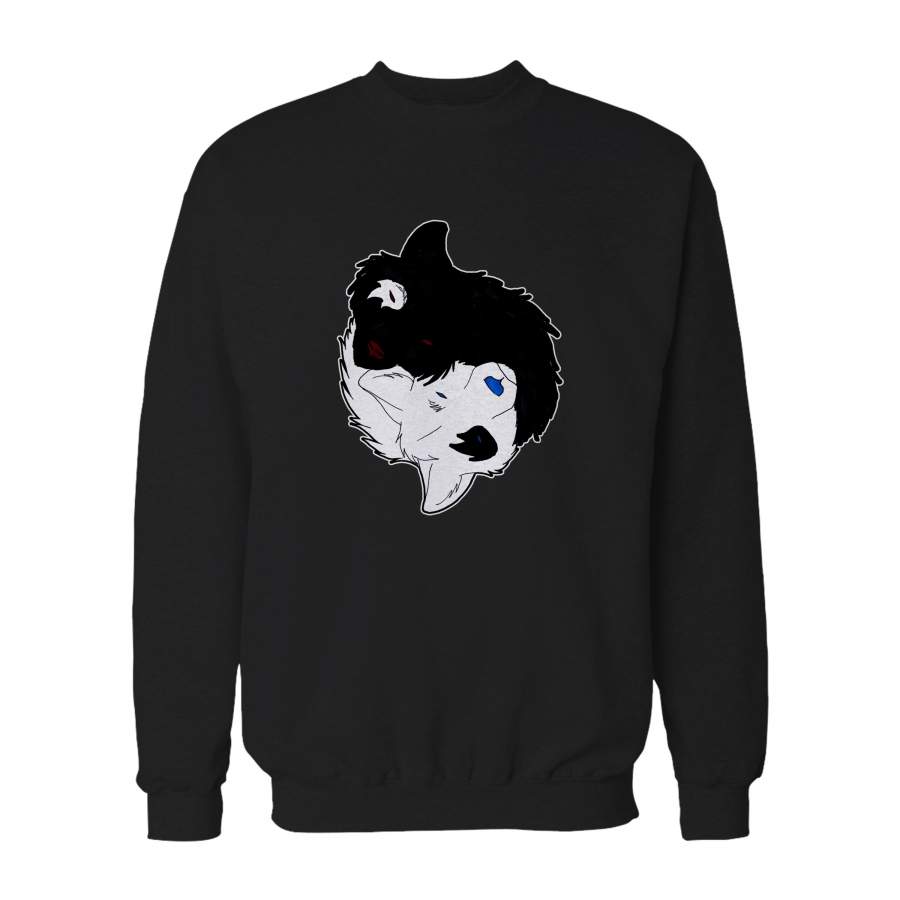 Wolf Quote Native American Spirit Animal Design Two Wolves Black And White Text Sweatshirt