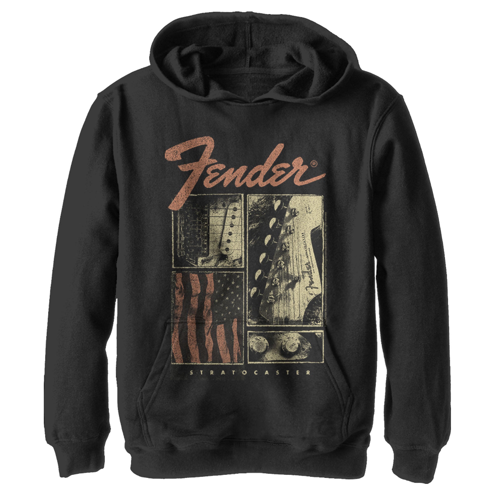 Boy’S Fender Stratocaster Boxes Pull Over Hoodie