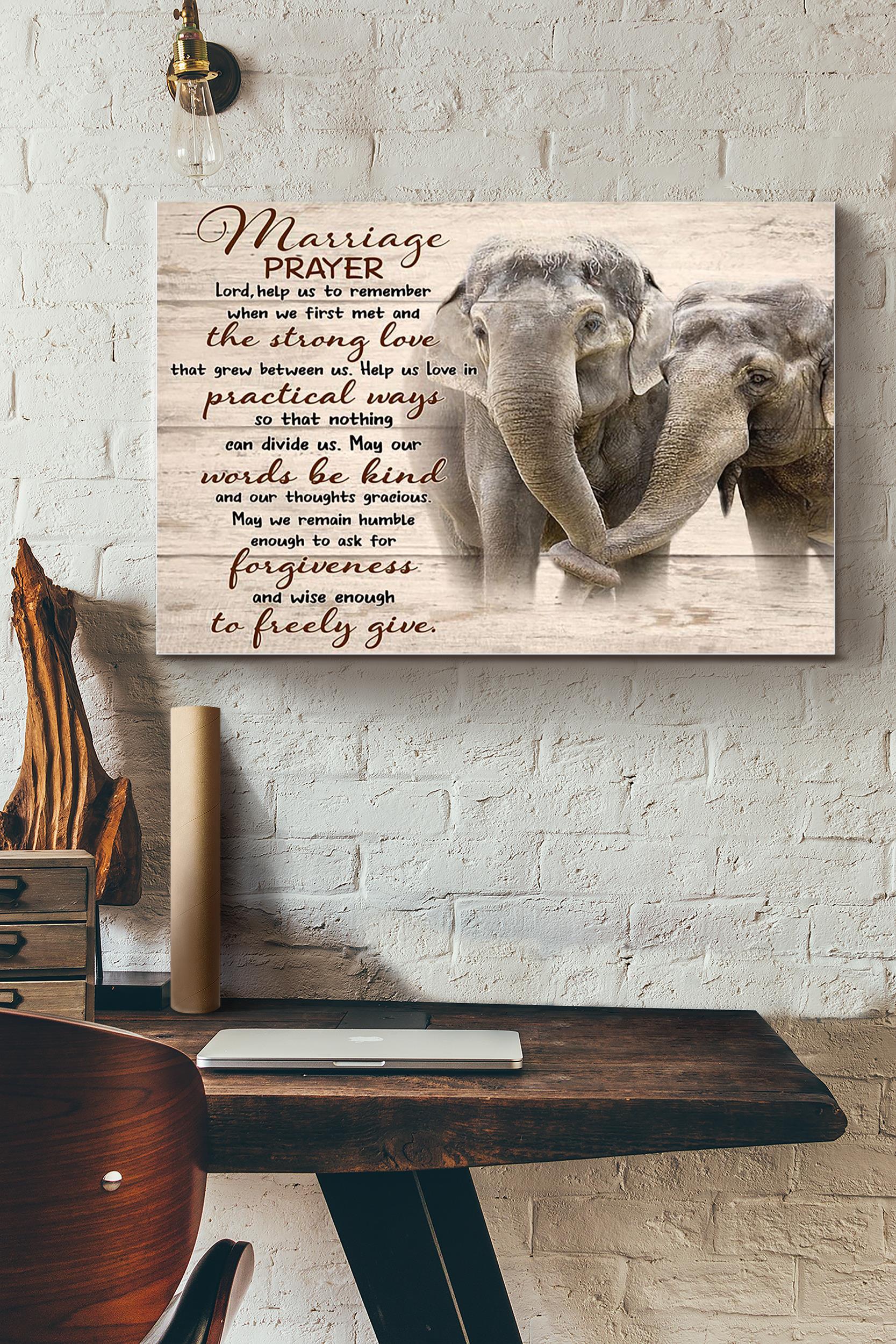 Elephants Marriage Prayer (Unframed) Poster