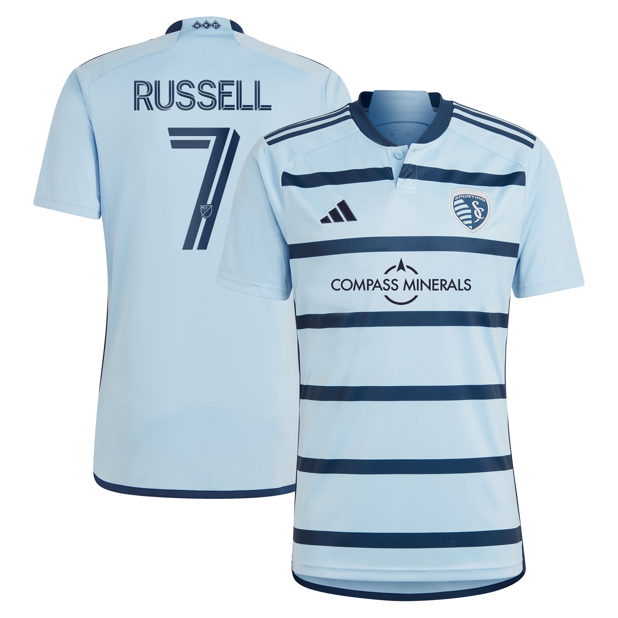 Johnny Russell Sporting Kansas City 2023 Hoops 4.0 Replica Player Jersey – Light Blue