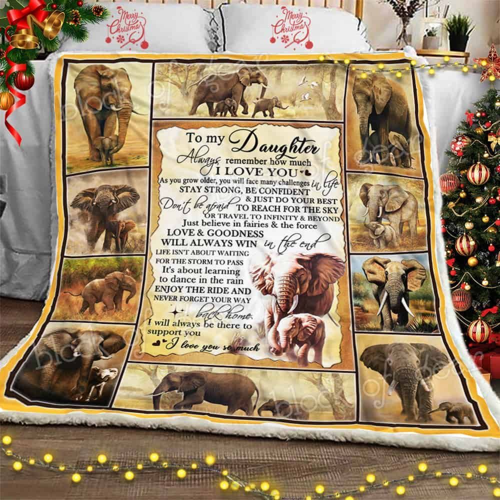 To My Daughter , Elephant Sofa Throw Blanket