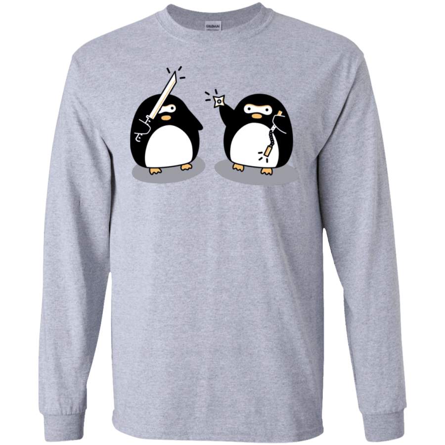 Cute Ninja Penguins Men’s Long Sleeve T-Shirt