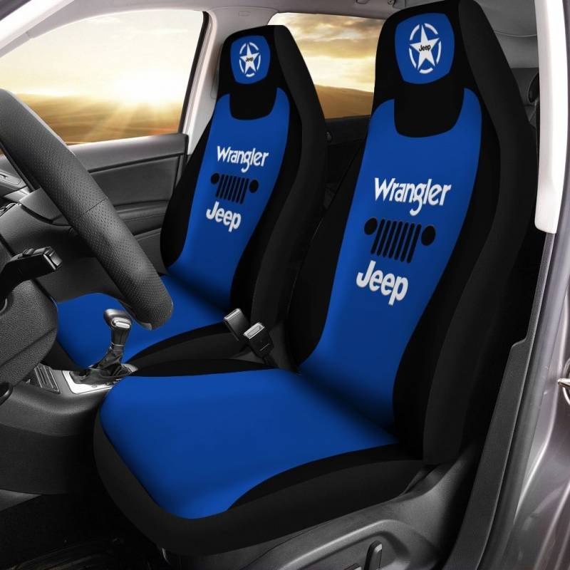 Jeep Wrangler- LPH Car Seat Cover (Set of 2) Ver1 (Blue)