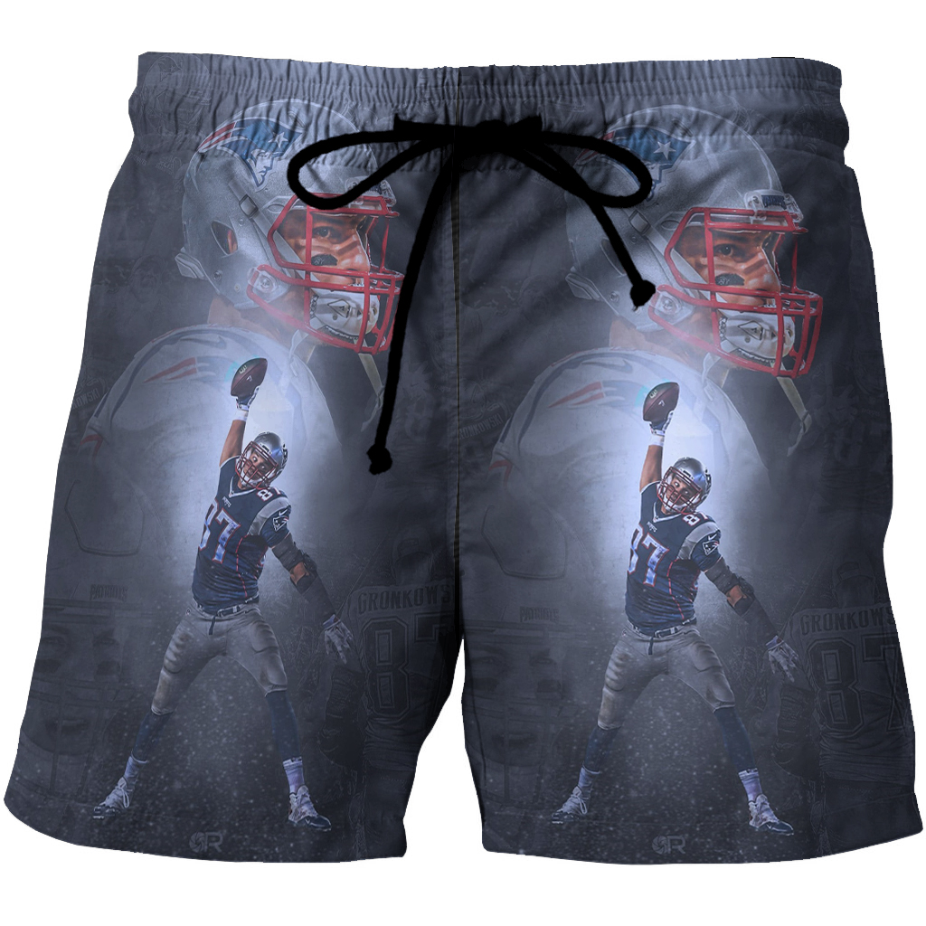 New England Patriots Gostkowski Throwing 3D All Over Print Summer Beach Hawaiian Short