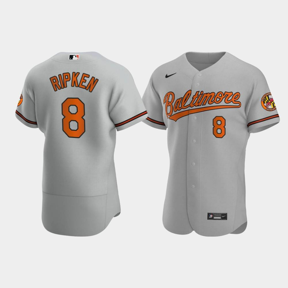 Cal Ripken 8 Jr. Baltimore Orioles Gray Road Jersey