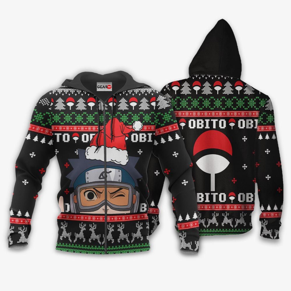 Uchiha Obito Ugly Christmas Sweater Custom Nrt Anime Xmas Gifts