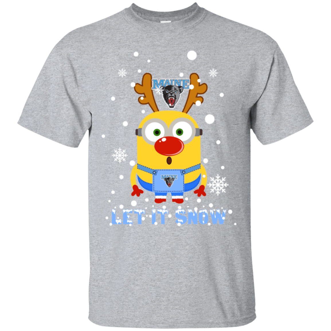 Buy Minion Maine Black Bears Ugly Christmas Sweaters Let It Snow Ultra Cotton T-Shirt