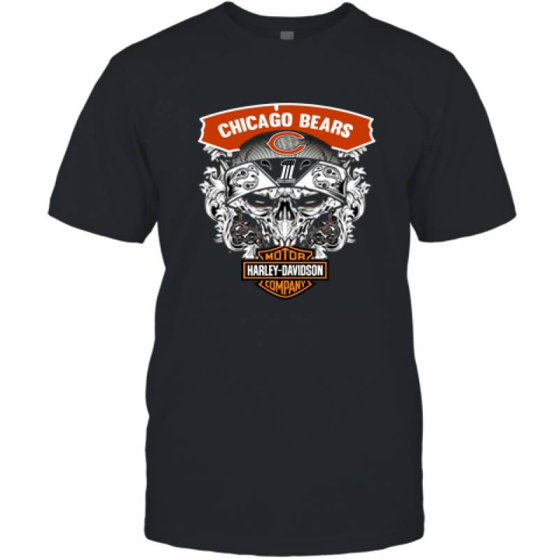 Skull Chicago Bears Harley Davidson shirt T-Shirt