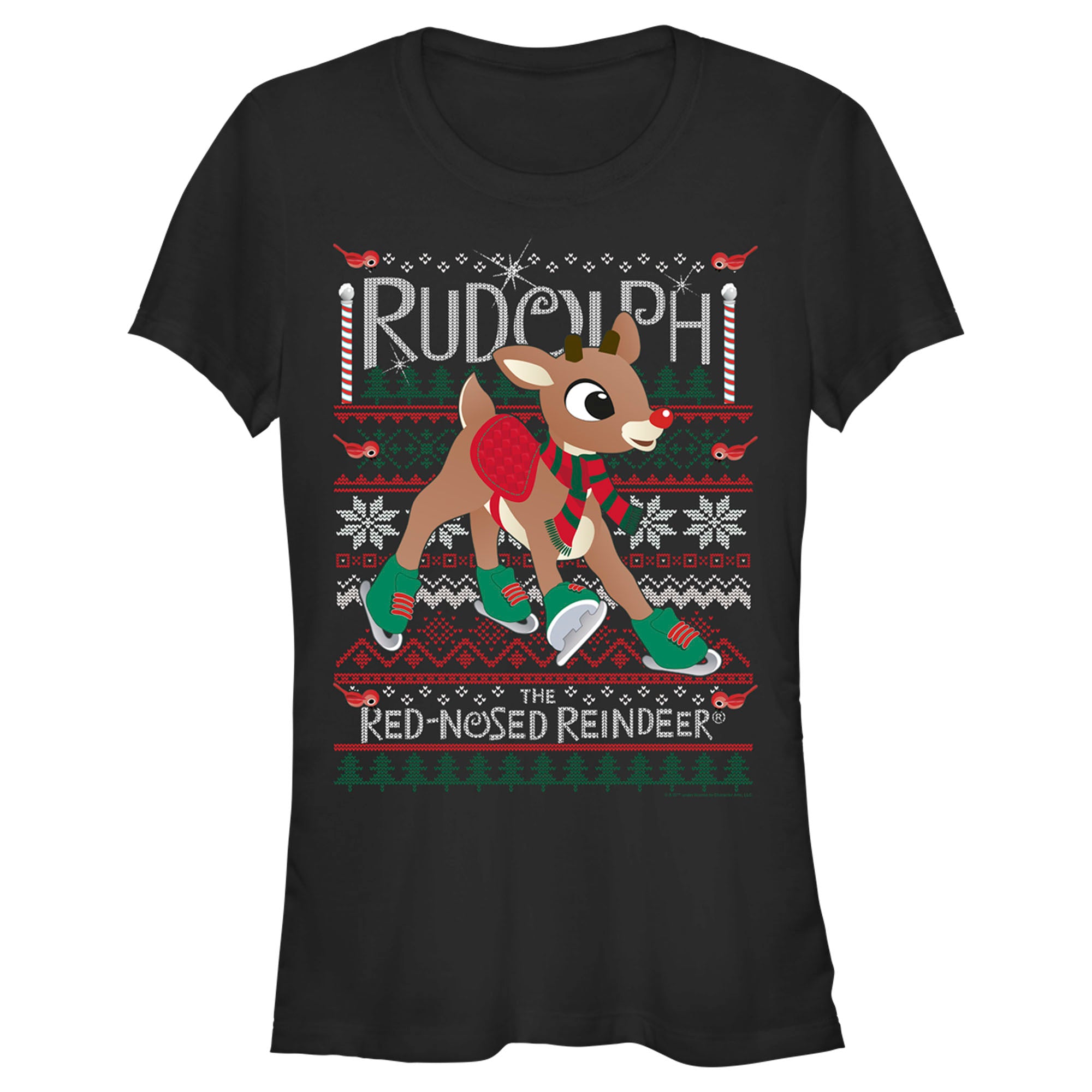 Rudolph The Red-Nosed Reindeer Junior’S Ugly Sweater  T-Shirt