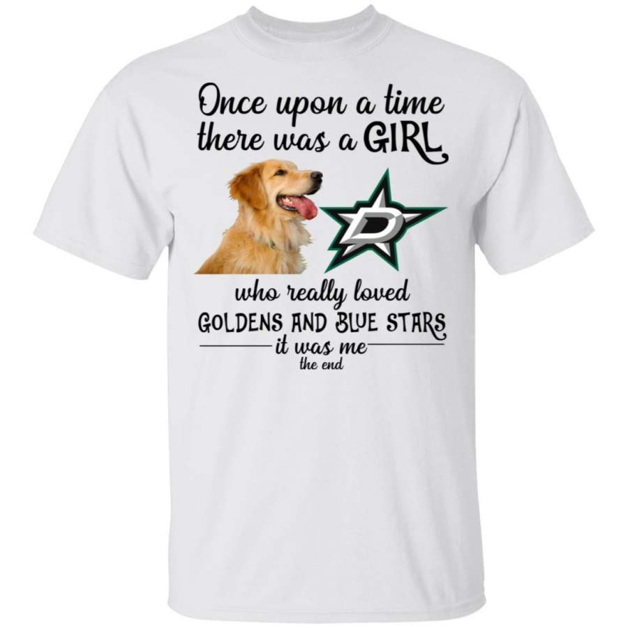 A Girl Loved Dallas Stars And Golden Dog Shirt HT209