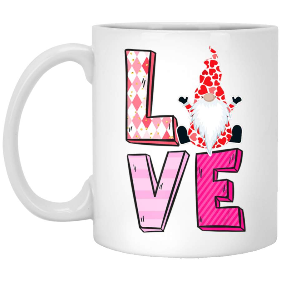 Love Nordic Gnome Costume Happy Easter Day Gift Girl 11oz 15oz White Mug Happy Easter Day Funny Colors Eggs Bunny Ears Peeps Cute