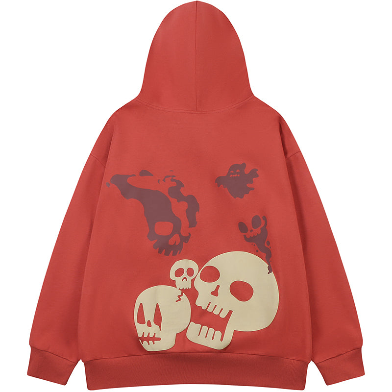 Lemandik® Gothic Style Hoodie Skull Print