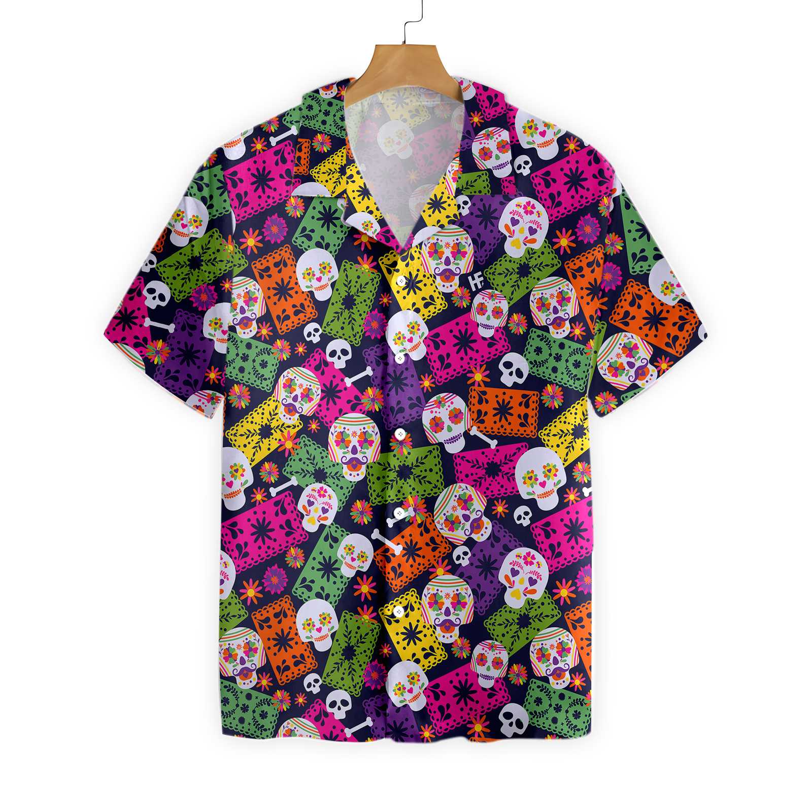 Apayprint Mexican Skull Pattern Hawaii Shirt Ha38227