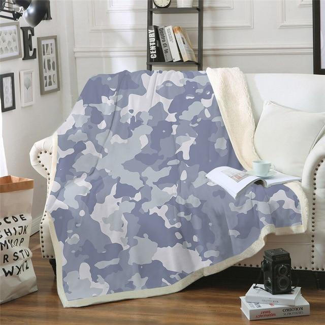 Light Grey Camo Blanket Quilt