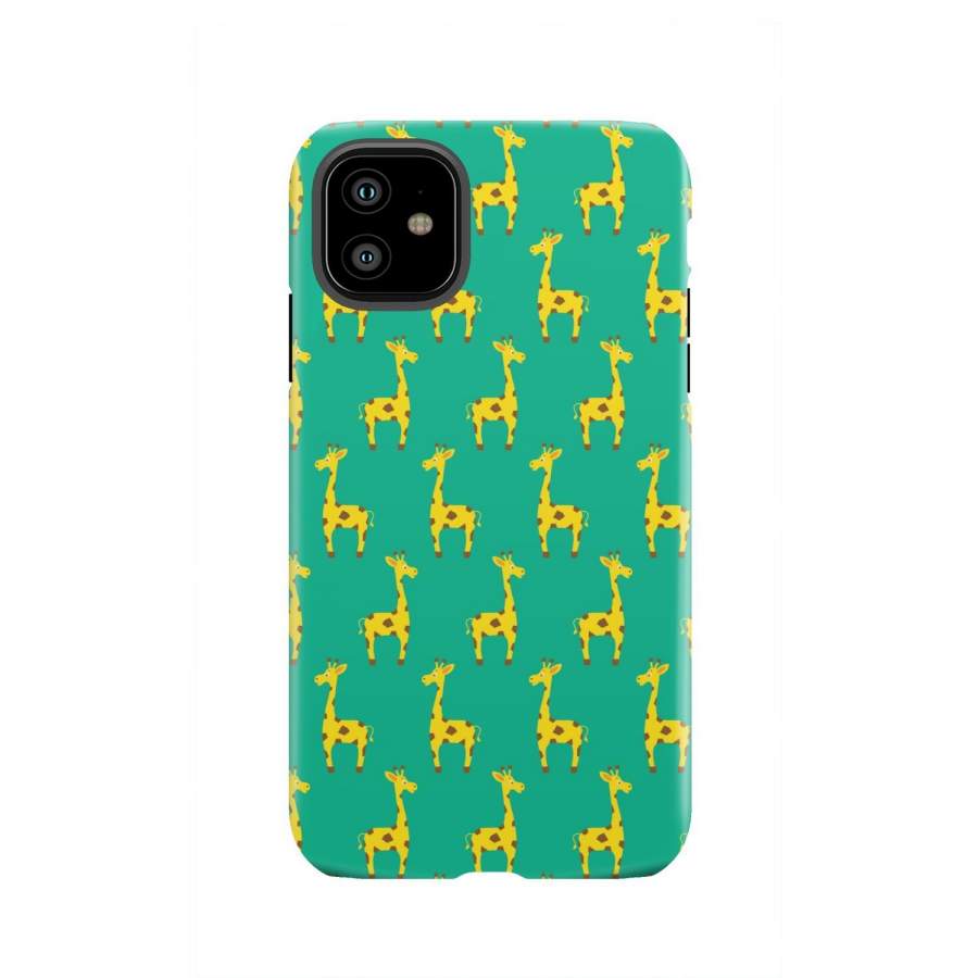 Cute Cartoon Giraffe Pattern Print Tough Phone Case