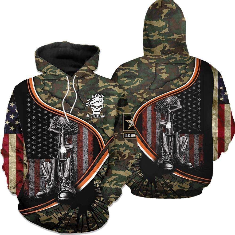 US Veteran Army Symbol Hoodie 3D V
