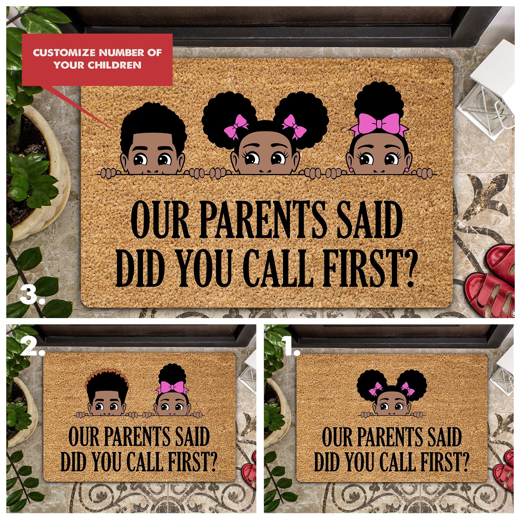 Our Parents Said Did You Call First Personalized All Over Printing Doormat Pre2004