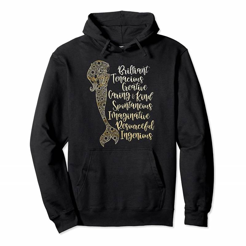 ADHD Awareness Autism Support Sunflower Mermaid Mindset Pullover Hoodie